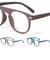 Wood Pattern Plastic Fashion Retro Clear Lens Eyewear