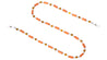 Wholesale Glasses Chain with Orange Beads and Plastic Loops