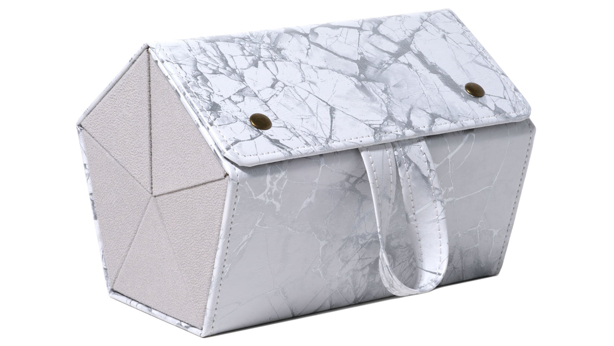 White Marble 5 Piece Sunglasses Travel Case (not sold by dozen)