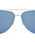 Silver Frame Blue Lens Aviators Wholesale Sunglasses