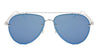 Silver Frame Blue Lens Aviators Wholesale Sunglasses