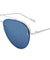 Silver Frame Blue Lens Aviators Wholesale Sunglasses