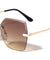 GLO Edge Cut Rimless Butterfly Wholesale Sunglasses