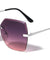 GLO Edge Cut Rimless Butterfly Wholesale Sunglasses