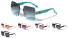 GLO Rimless Diamond Edge Cut Lens Butterfly Wholesale Sunglasses