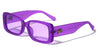 GLO Retro Neon Crystal Color Rounded Rectangle Wholesale Sunglasses
