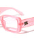 GLO Retro Neon Crystal Color Rounded Rectangle Wholesale Sunglasses