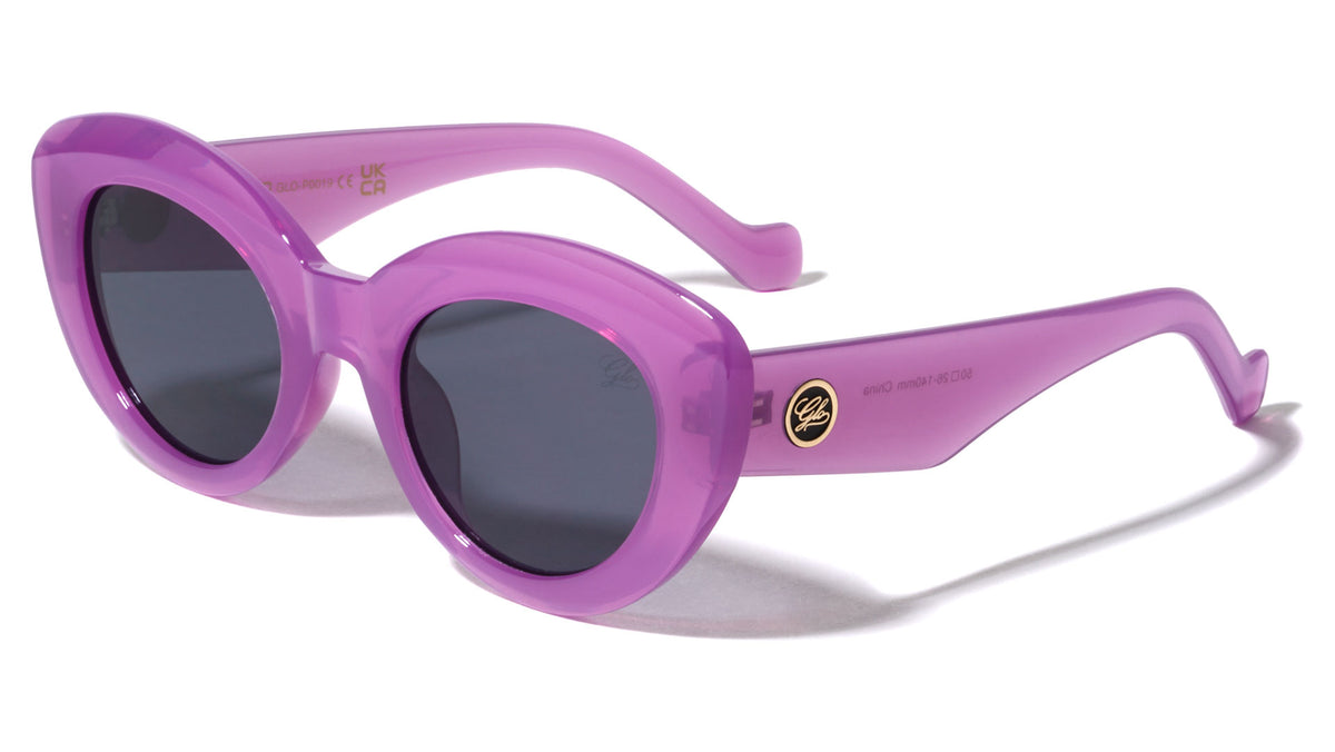 GLO Pastel Crystal Color Retro Cat Eye Wholesale Sunglasses