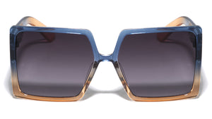 GLO Oversized Duotone Frame Fashion Square Wholesale Sunglasses