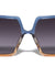 GLO Oversized Duotone Frame Fashion Square Wholesale Sunglasses