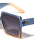 GLO Oversized Duotone Frame Fashion Square Wholesale Sunglasses