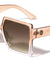 GLO Oversized Duotone Frame Fashion Square Wholesale Sunglasses
