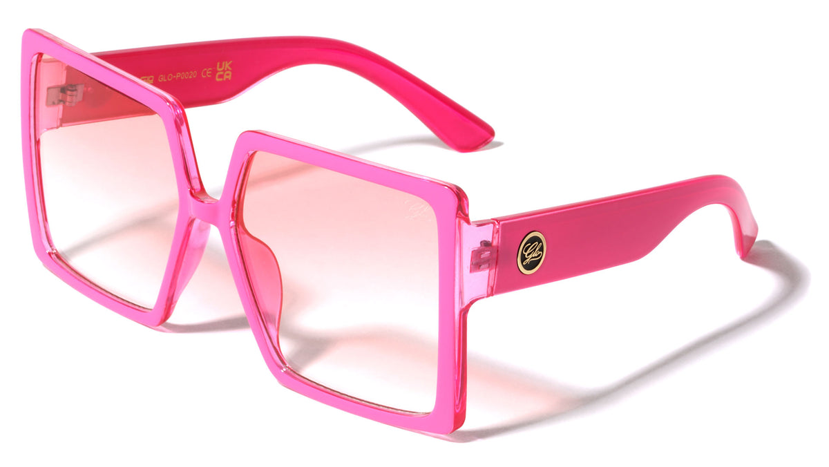 GLO Oversized Duotone Frame Fashion Square Wholesale Sunglasses