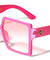 GLO Oversized Duotone Frame Fashion Square Wholesale Sunglasses