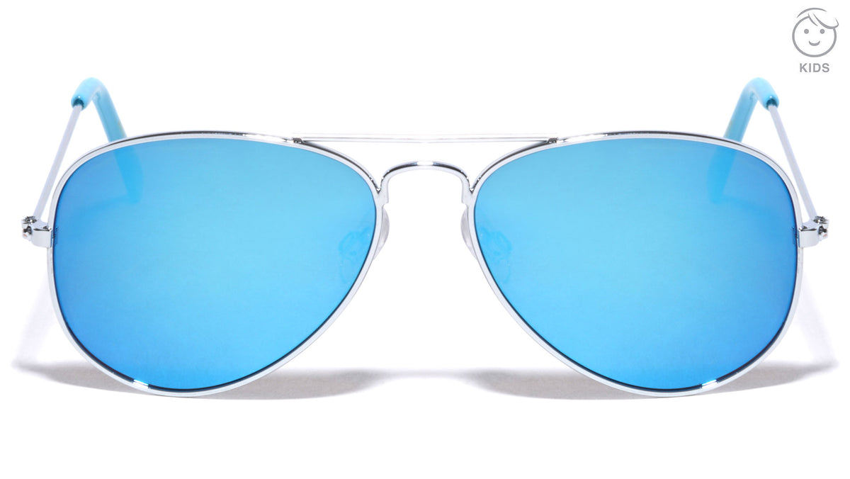 Kids Aviators Color Mirror Lens Sunglasses Wholesale