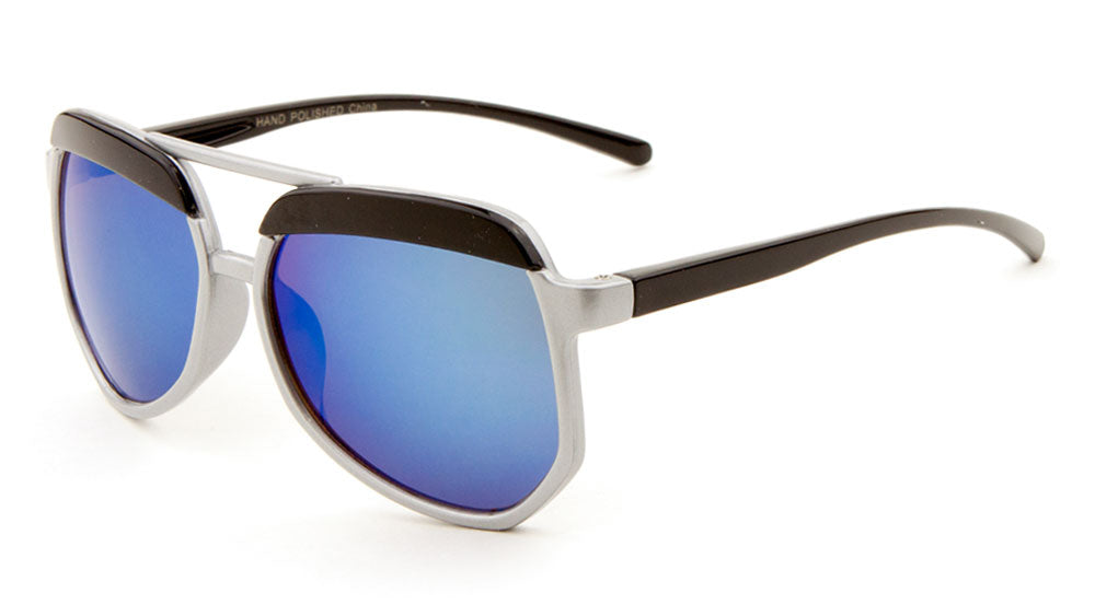 Kids' Brow Color Mirror Aviators Wholesale Bulk Sunglasses