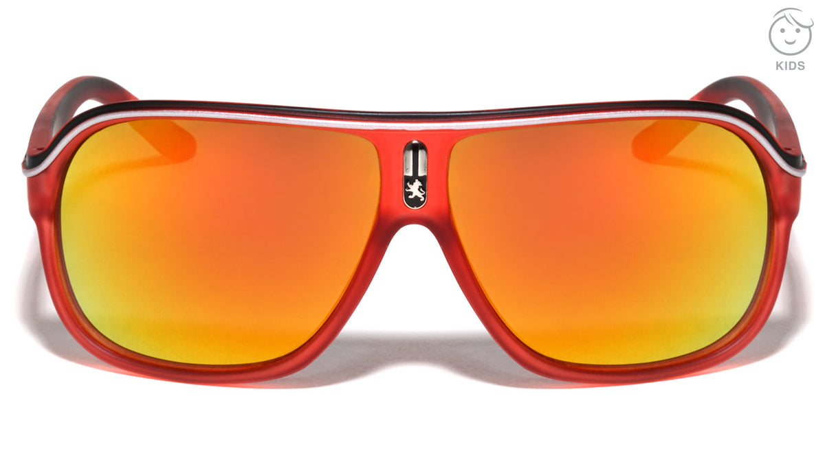 Kids Aviators Color Mirror Wholesale Sunglasses