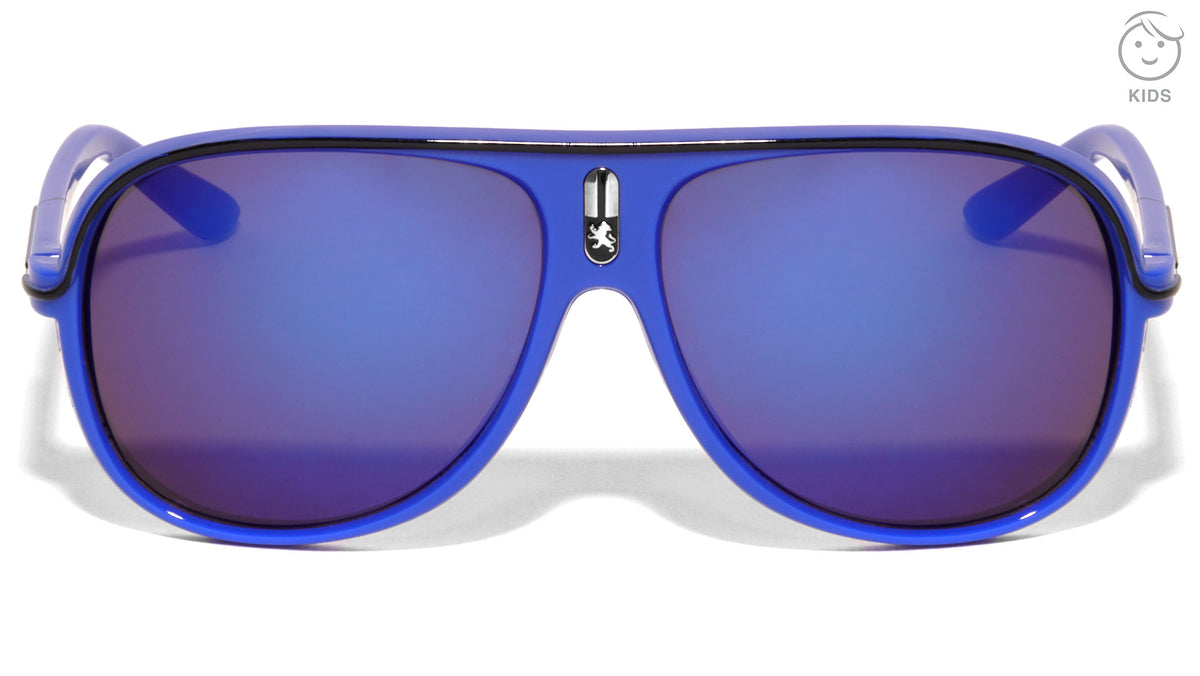 Kids Color Mirror Aviators Sunglasses Wholesale