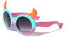 Kids Shape Horns Monster Round Wholesale Sunglasses