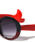 Kids Shape Horns Monster Round Wholesale Sunglasses
