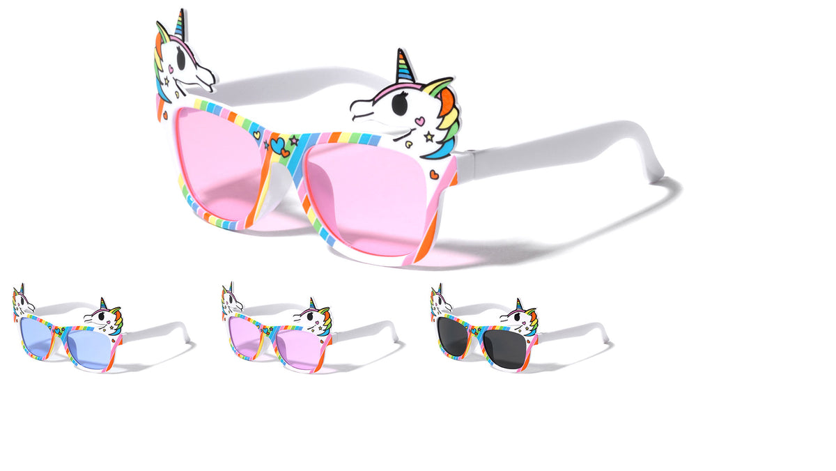 Kids Shape Classic Rainbow Unicorn Bulk Wholesale Sunglasses