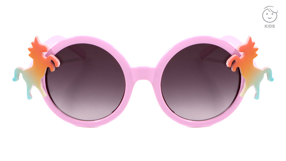 K835 Kids Round Unicorn Wholesale Sunglasses Frontier Fashion,