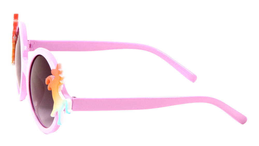 Kids Round Unicorn Sunglasses Wholesale