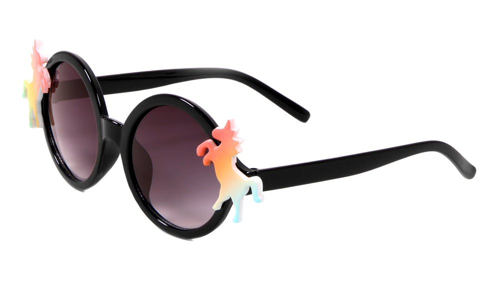 Kids Round Unicorn Sunglasses Wholesale