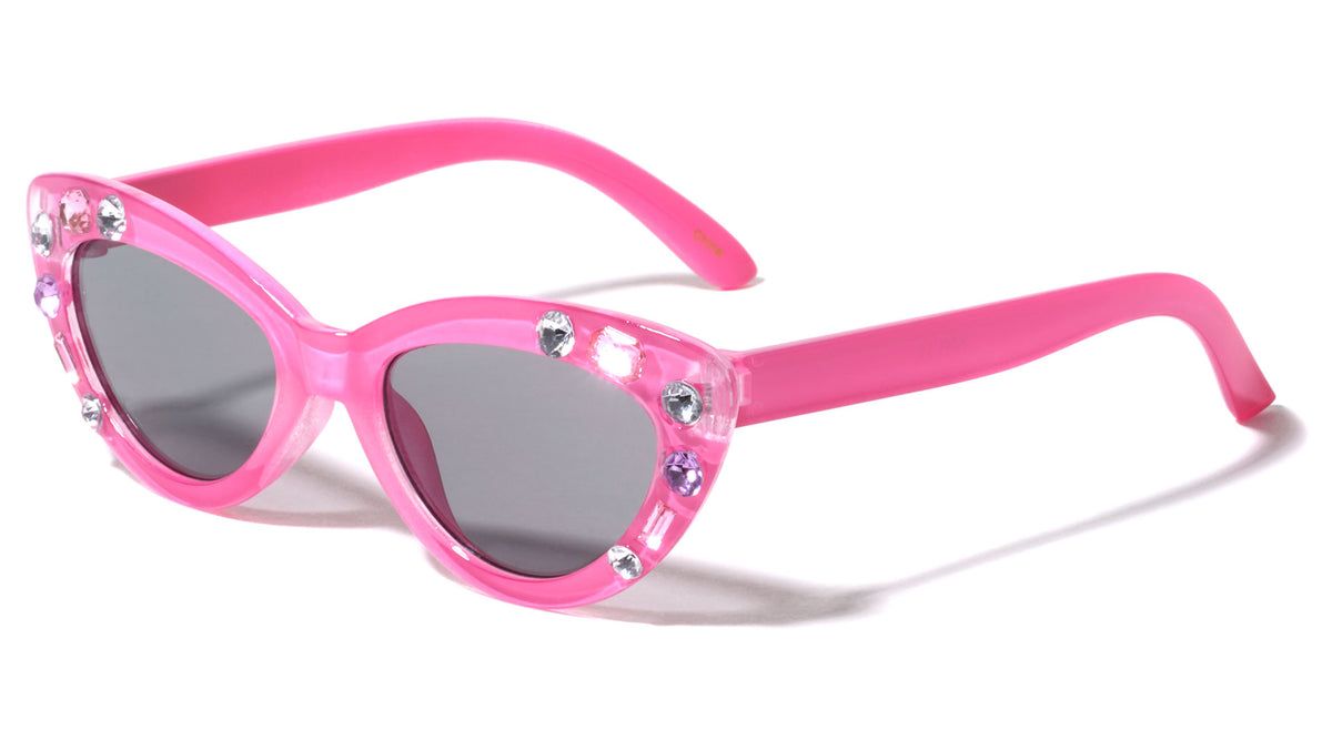 Kids Rhinestone Cat Eye Wholesale Sunglasses