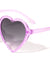 Kids Heart Glitter Wholesale Sunglasses