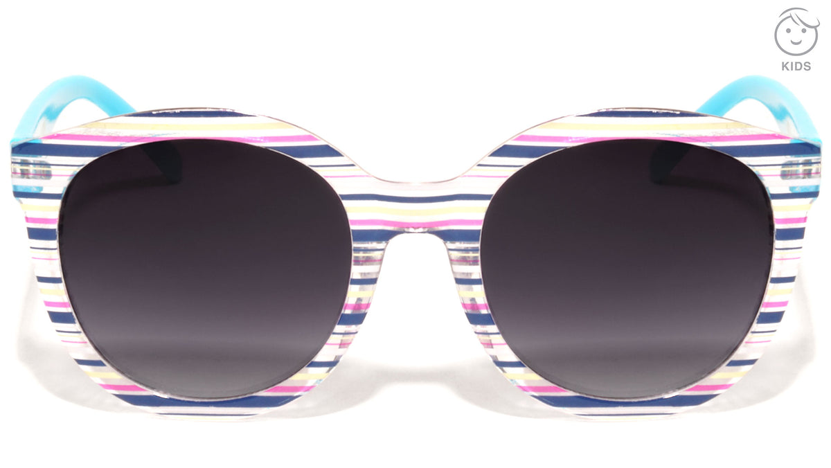 Kids Stripe Cat Eye Wholesale Sunglasses