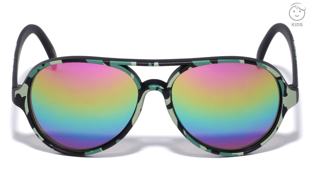 Kids Aviators Camo Wholesale Sunglasses