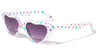 Kids Flower Polka Dots Print Heart Shaped Wholesale Sunglasses