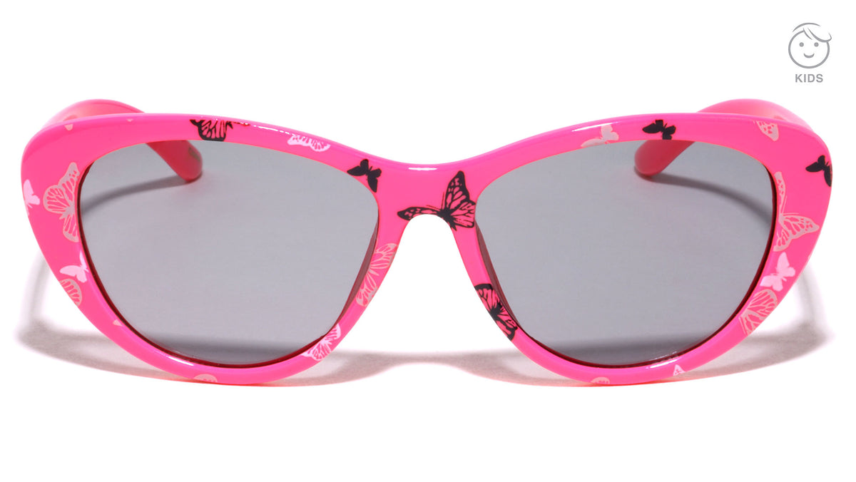 Kids Frame Print Retro Cat Eye Wholesale Sunglasses