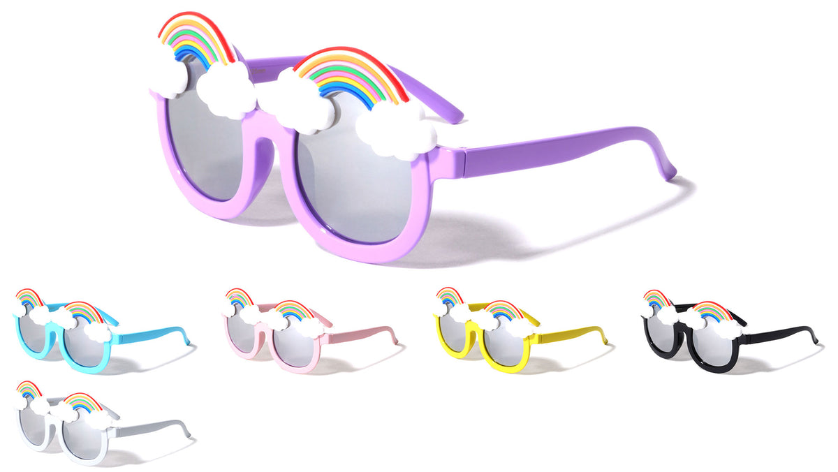 Kids Round Rainbow Wholesale Sunglasses