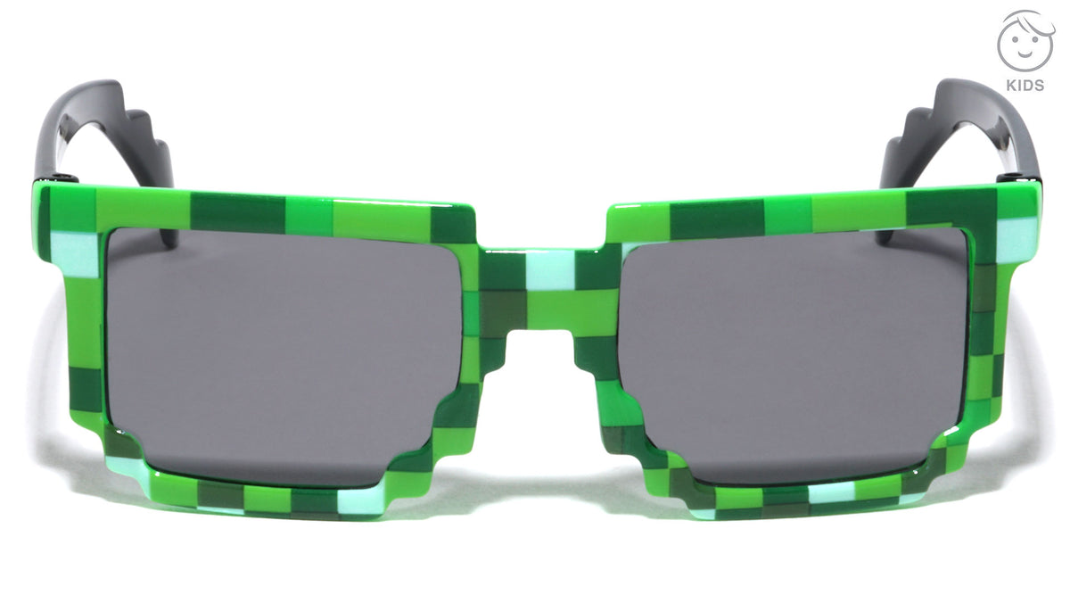Kids Pixel Blocks Color Square Wholesale Sunglasses
