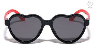 Polarized Flexible Kids Retro Heart Duotone Frame Wholesale Sunglasses