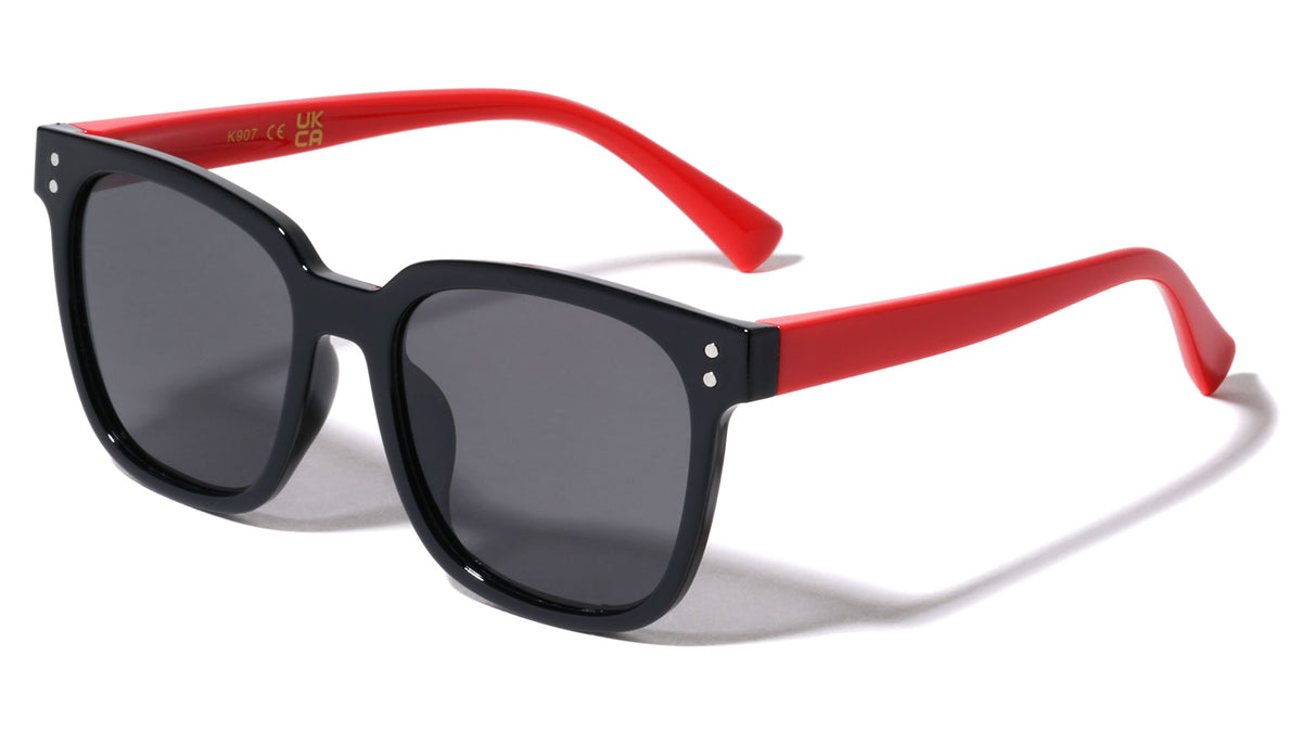 Polarized Flexible Kids Retro Square Duotone Frame Wholesale Sunglasses