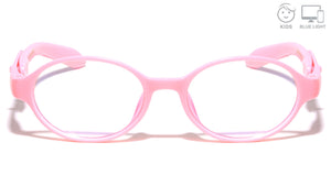 Kids Blue Light Blocking Pink Oval Wholesale Eyewear