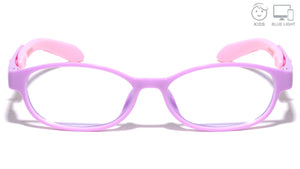 Kids Blue Light Blocking Purple Round Rectangle Wholesale Eyewear