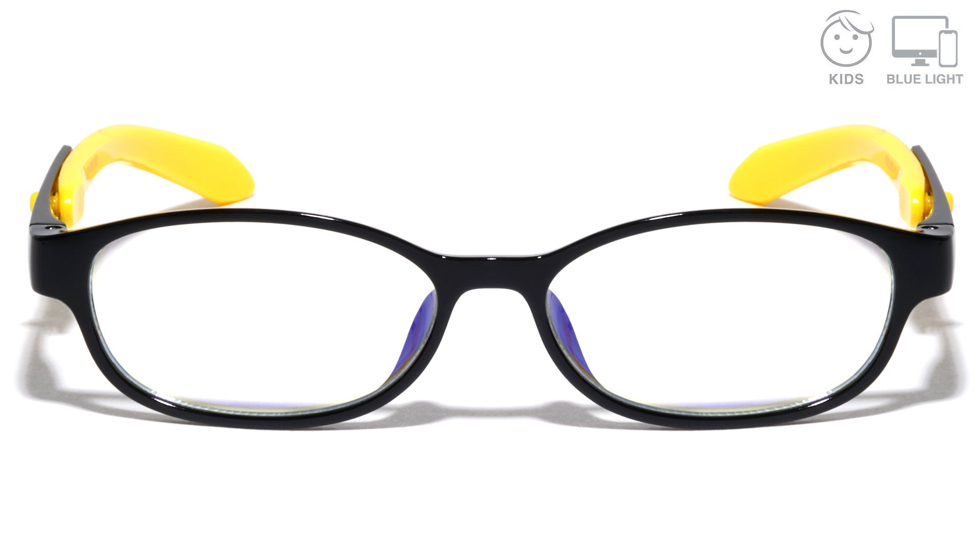 KBL904-YEL Kids Blue Light Blocking Yellow Round Rectangle
