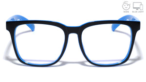 Kids Blue Light Blocking Squared Classic Blue Wholesale Eyewear