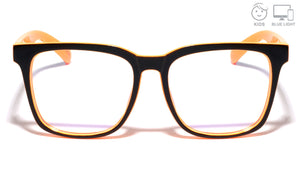 Kids Blue Light Blocking Squared Classic Orange Wholesale Eyewear
