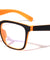 Kids Blue Light Blocking Squared Classic Orange Wholesale Eyewear