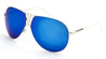 KHAN Aviators Cutout Front Color Mirror Wholesale Sunglasses