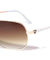 KHAN Color Accent Temple One Piece Shield Wholesale Sunglasses