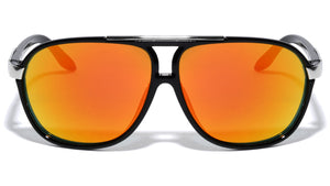 KHAN Aviators Metal Top Bar Color Mirror Wholesale Sunglasses