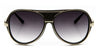 KHAN Aviators Metal Frame Accent Wholesale Sunglasses