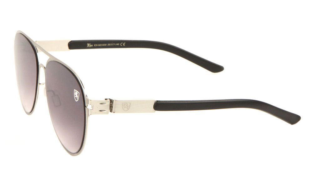 KHAN Thin Flat Frame Aviators Sunglasses Wholesale