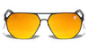 KHAN Flat Top Geometric Aviators Wholesale Sunglasses